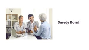 Surety Bond - A surety agent is talking to a business couple about their bond's need.